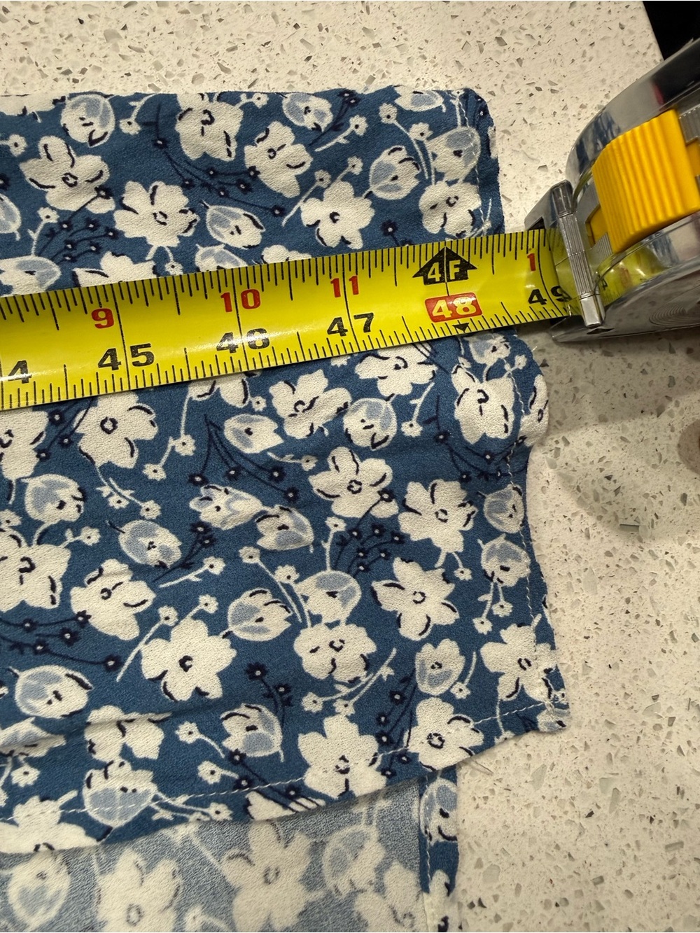 Reformation Blue and White Floral Puff-Sleeve Midi Dress - Picture 15 of 16